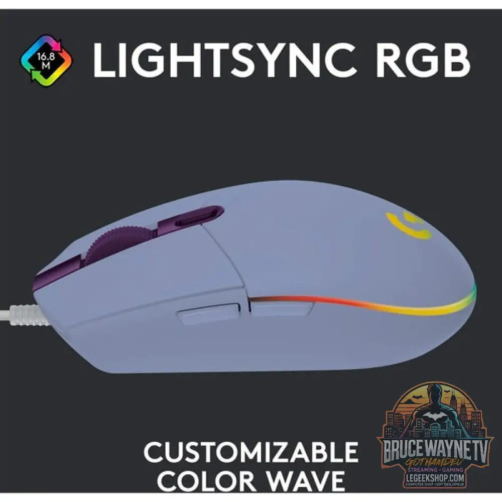 Logitech G203 LIGHTSYNC, souris gaming - vue 2
