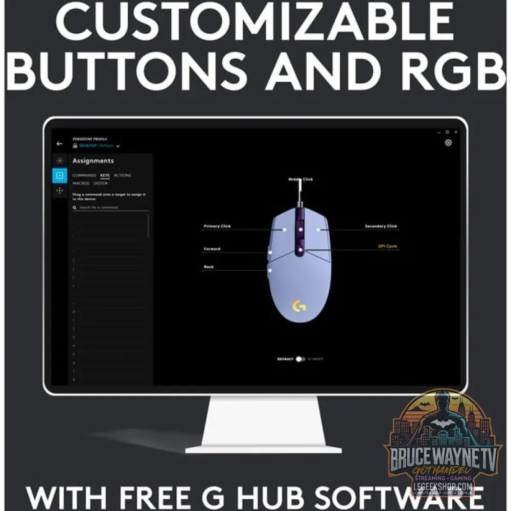 Logitech G203 LIGHTSYNC, souris gaming - vue 9