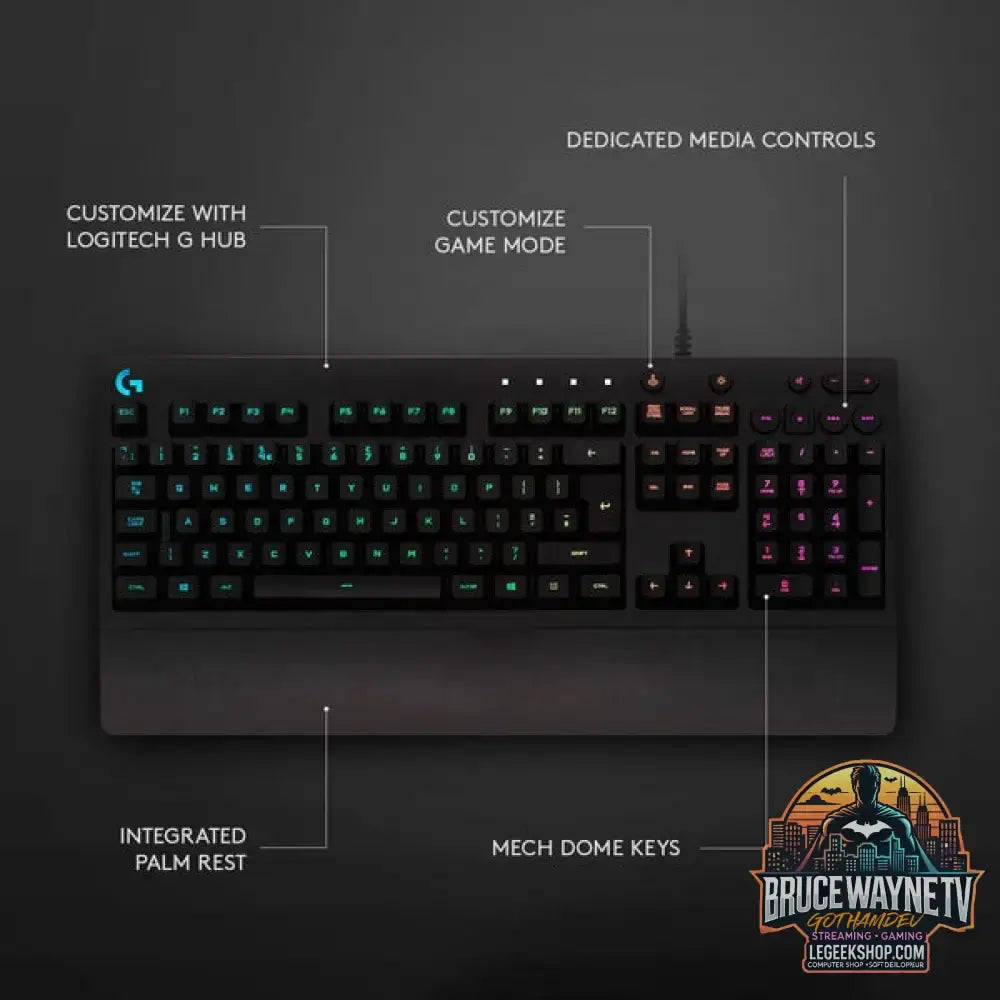 Logitech G213 Prodigy, clavier gaming - vue 6
