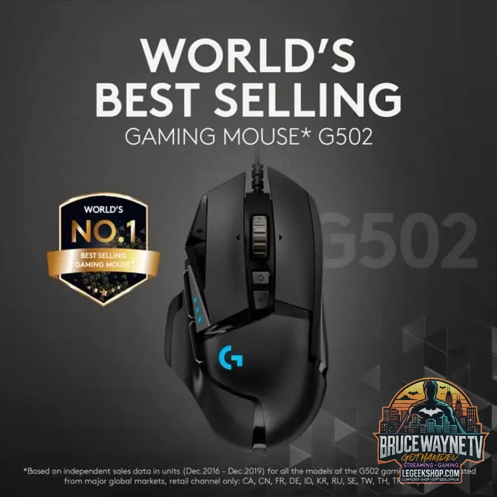 Logitech G502 HERO, souris gaming - vue 2