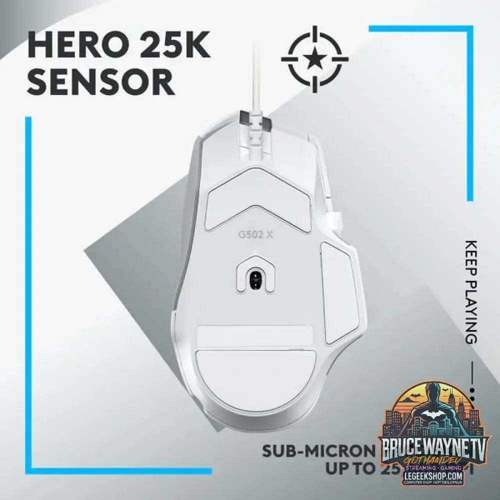 Logitech G502 X, souris gaming - vue 4