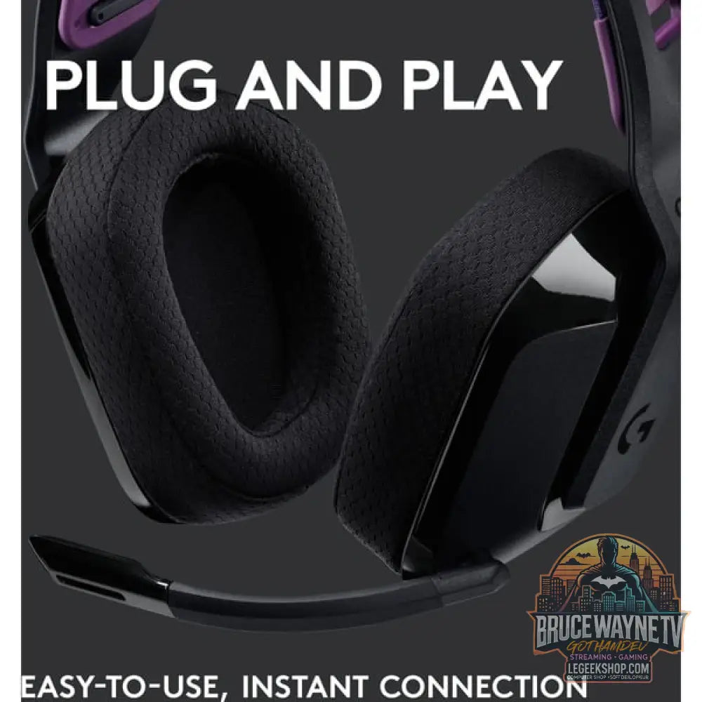 Logitech G535 LIGHTSPEED, casque gaming - vue 4