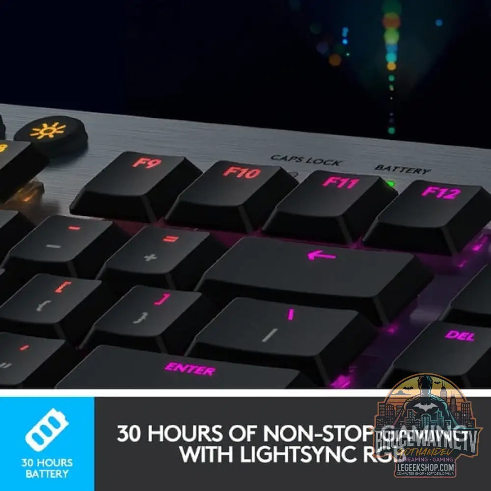 Logitech G915 LIGHTSPEED, clavier gaming - vue 5
