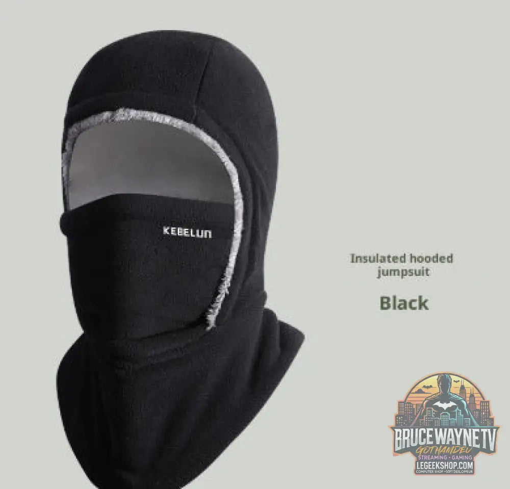 Masque Cagoule Polaire Coupe-Vent Moto Vélo Hiver - Black / Average Size - Accessoire Outdoor
