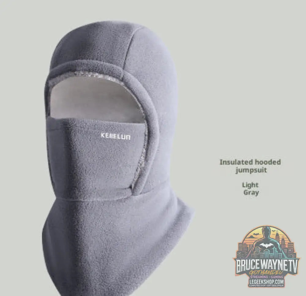Masque Cagoule Polaire Coupe-Vent Moto Vélo Hiver - Light Gray / Average Size - Accessoire Outdoor