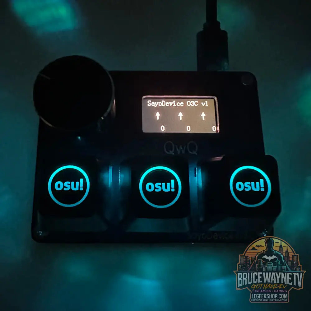 Mini Clavier Mécanique BTXETUEL SayoDevice OSU O3C – Switchs Magnétiques Roses | Écran IPS & Ultra-Vitesse - Clavier