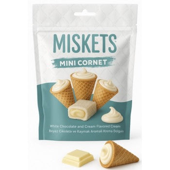 Misket White Chocolate and Cream Cornet 50 Gr x 6
