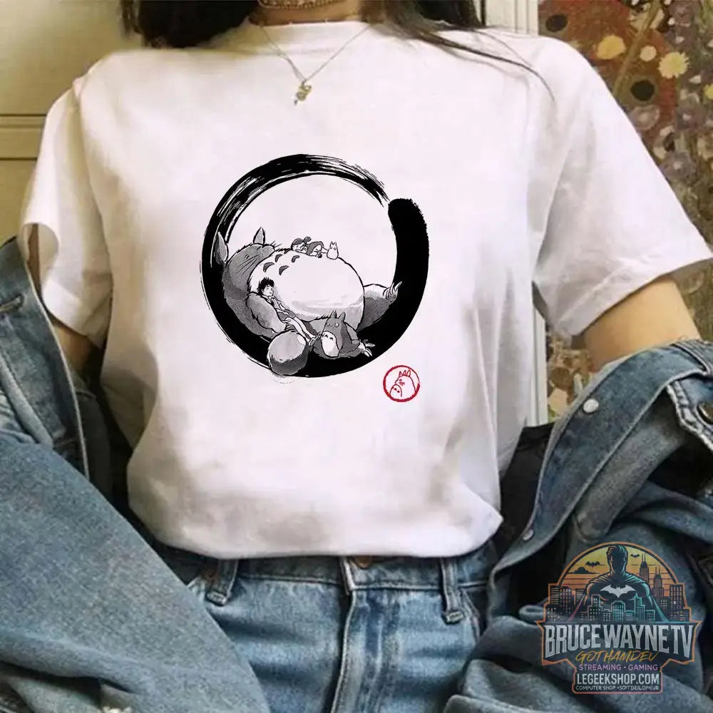 Miyazaki Hayao Kawaii T-shirt graphique T-shirt vêtements mode Totoro Studio Ghibli mignon Anime T-shirt femmes Harajuku
