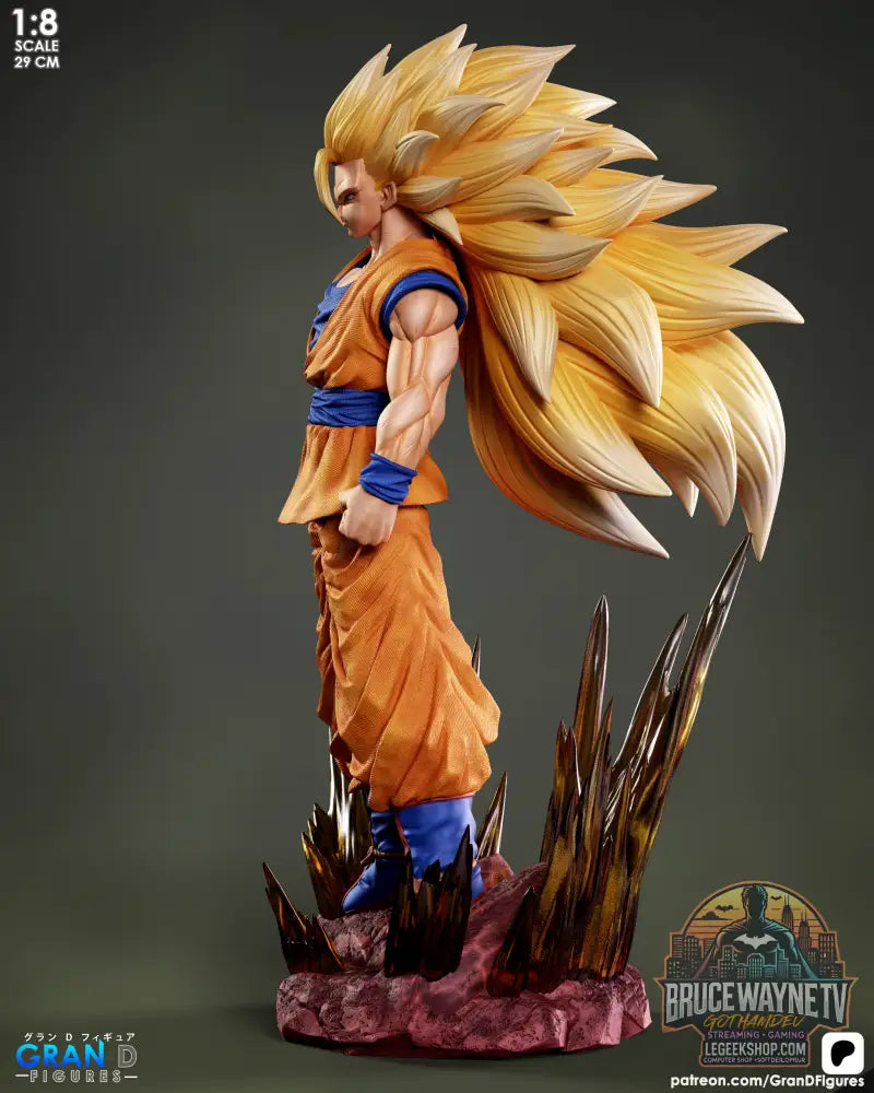 Modèle 3D Goku SSJ3 Fichier STL Impression 3D Dragon Ball - Modèle 3D STL