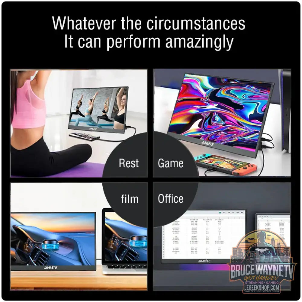 Moniteur Portable 14 pouces ANMITE - Tactile 1920x1200 100% sRGB HDR10 - Moniteur Portable