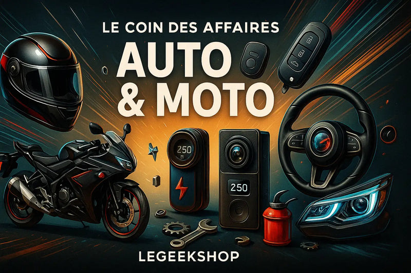 Moto noire avec des accents rouges et un design élégant