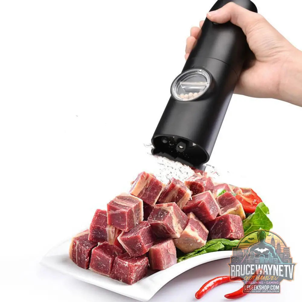Moulin à Sel et Poivre Électrique Inox Rechargeable - Moulin Électrique