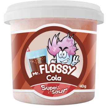 Mr Flossy Barbe à papa Acidulée Cola 40 Gr x 12