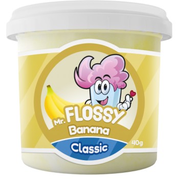 Mr Flossy Barbe à papa Classic Banane 40 Gr x 12
