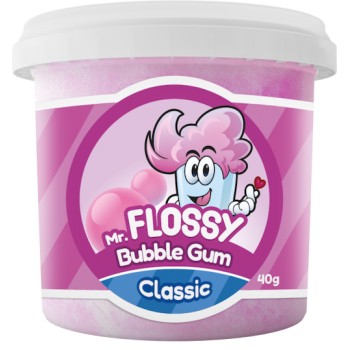 Mr Flossy Barbe à papa Classic Bubble Gum 40 Gr x 12