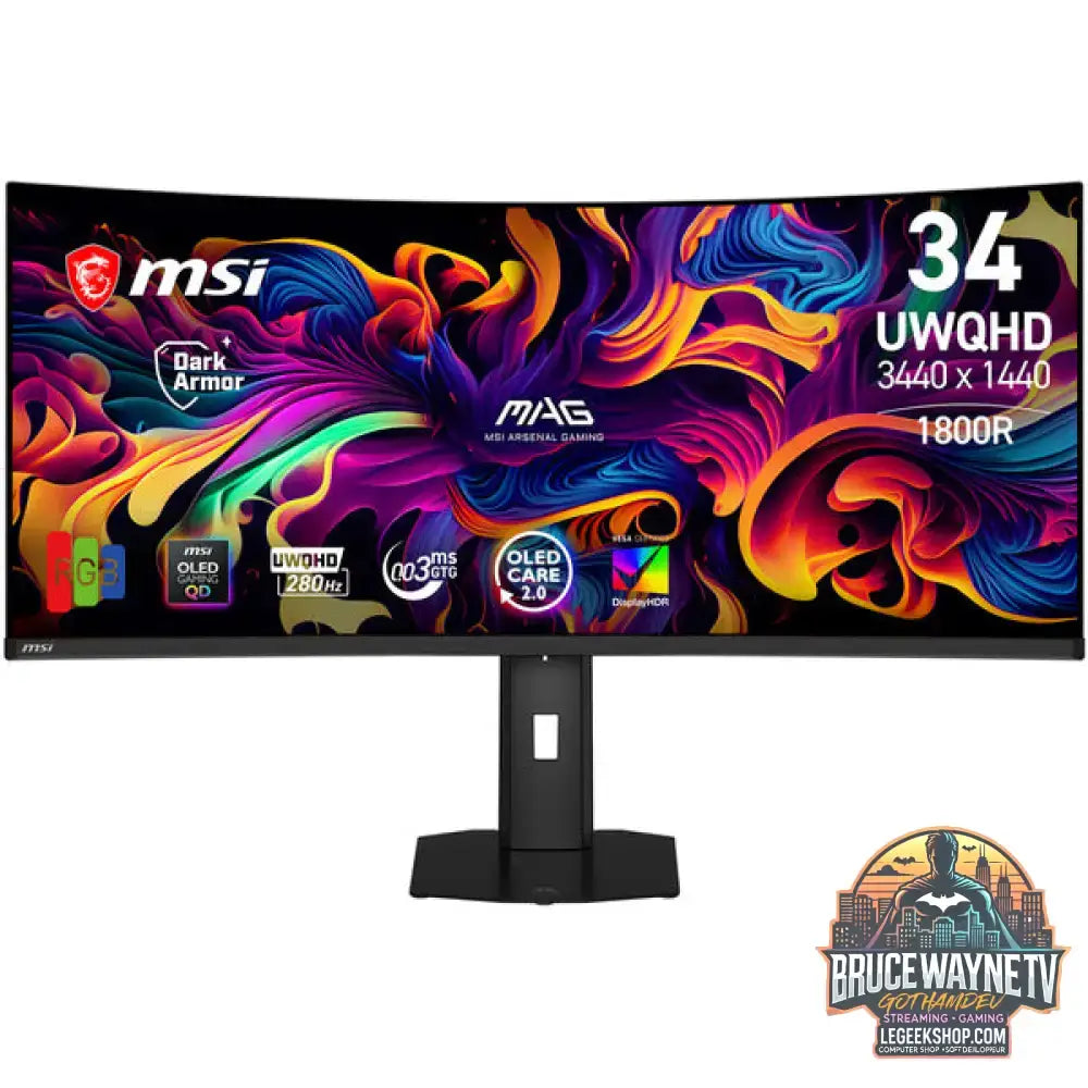 MSI MAG 341CQPDE QD-OLED X28 34" 3440 × 1440 px QD-OLED 280 Hz - MSI - vue 4