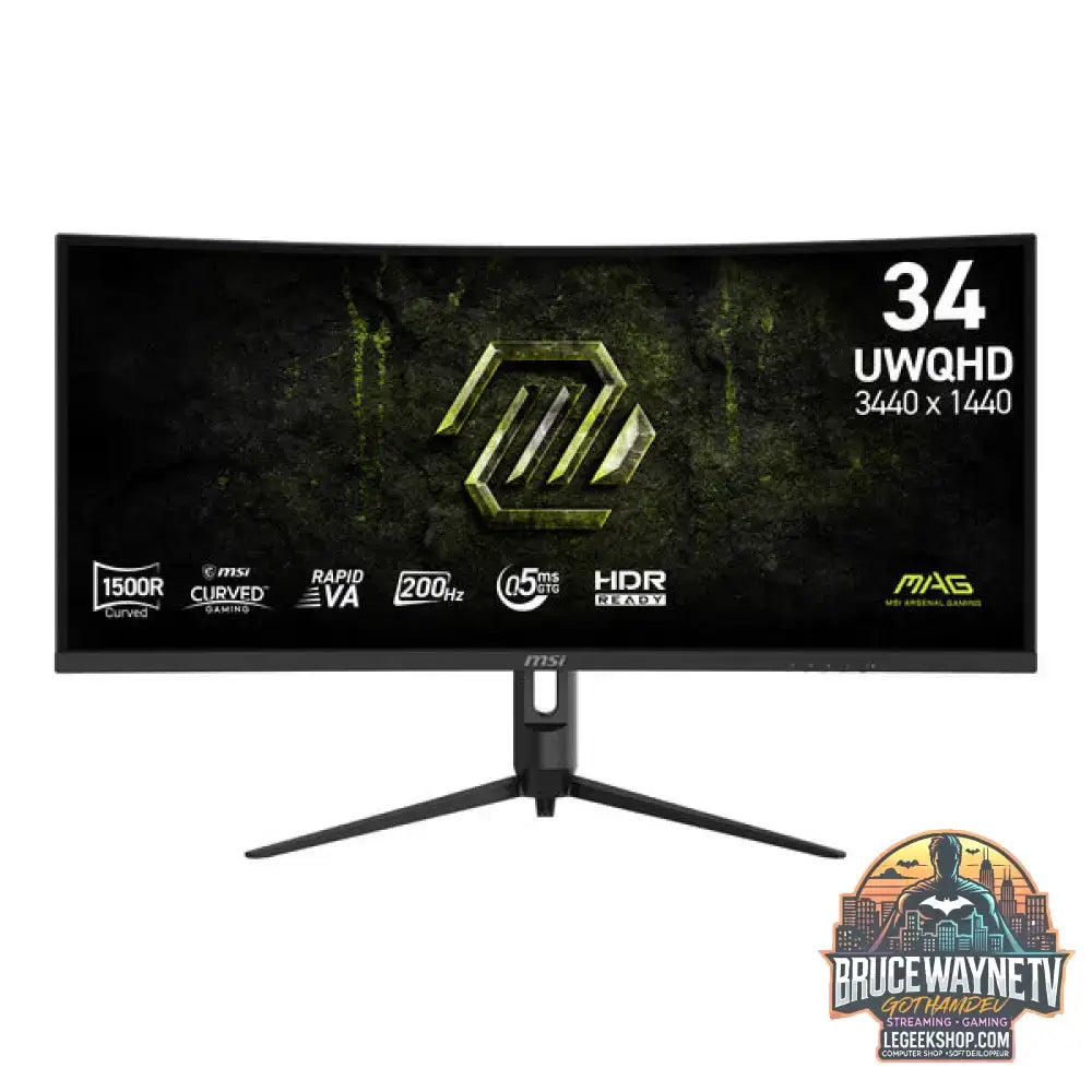MSI MAG 342CQRFDE E20 34" 3440 × 1440 px VA 200 Hz - MSI - vue 2