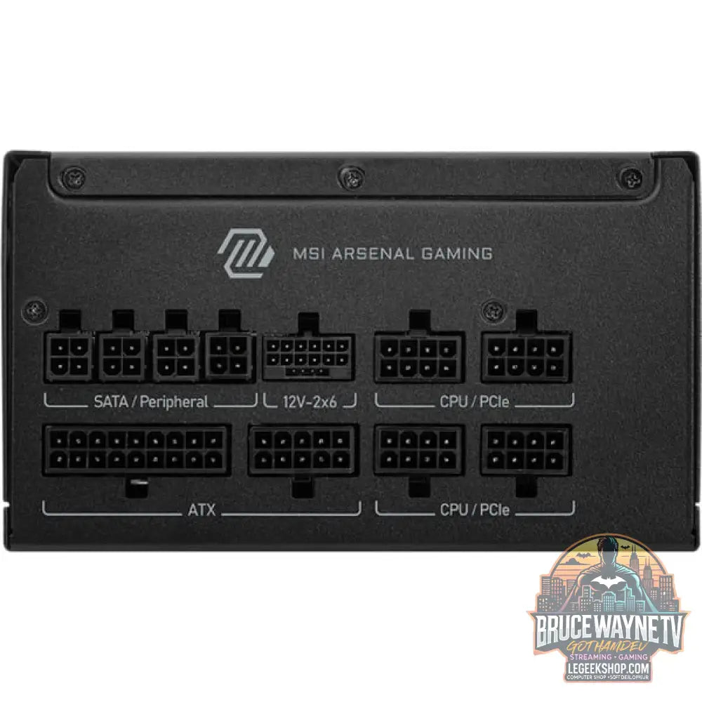 MSI MAG A1000GLS PCIE5, alimentation PC - MSI - vue 3