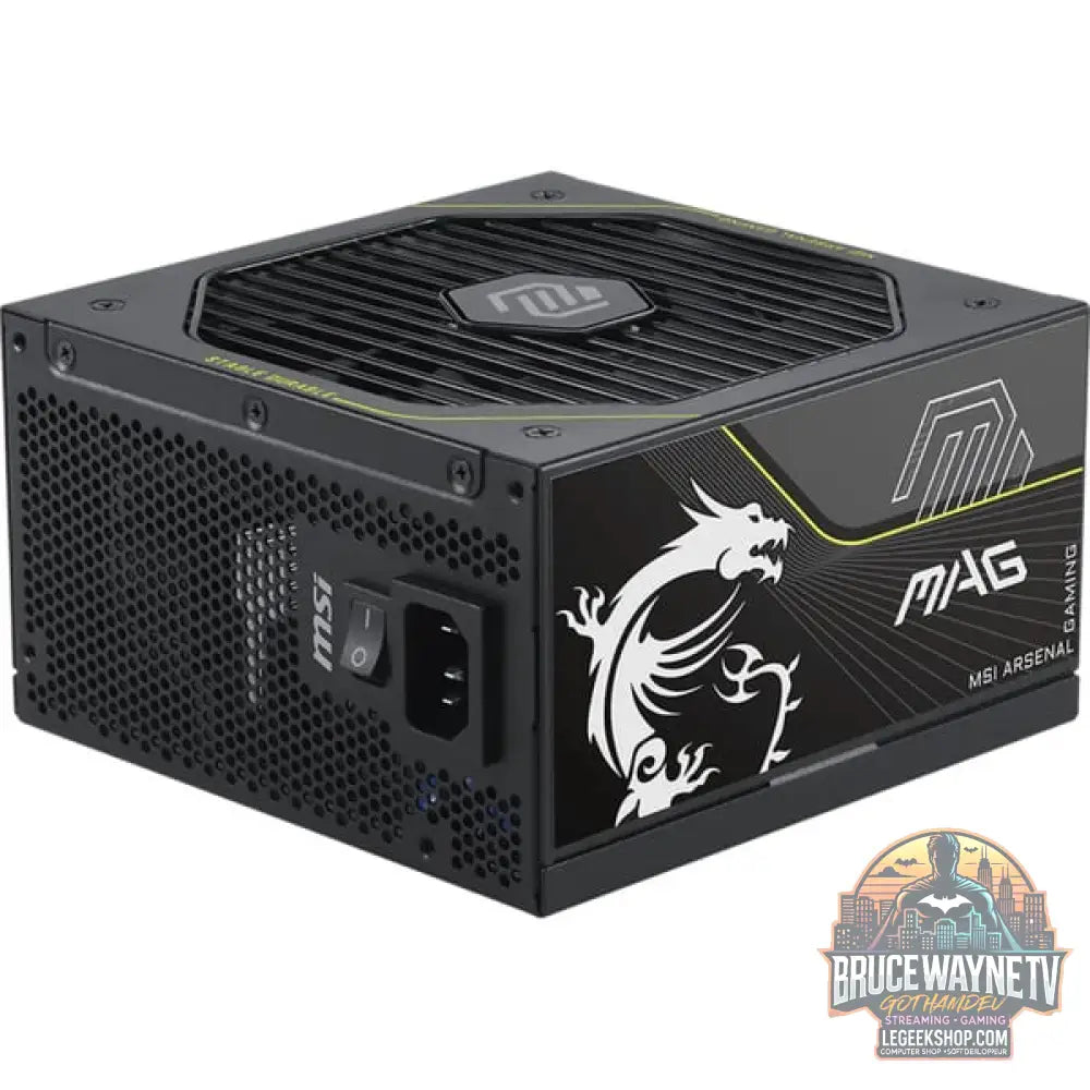 MSI MAG A1000PLS PCIE5 1000W, alimentation PC - MSI - vue 3