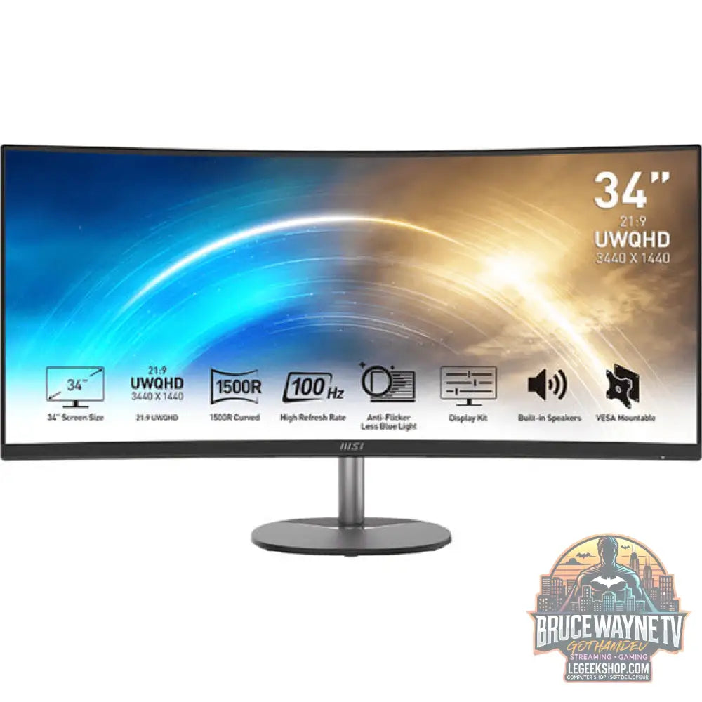 MSI PRO MP341CQDE 34" QHD/WQHD VA 100 Hz - MSI - vue 2
