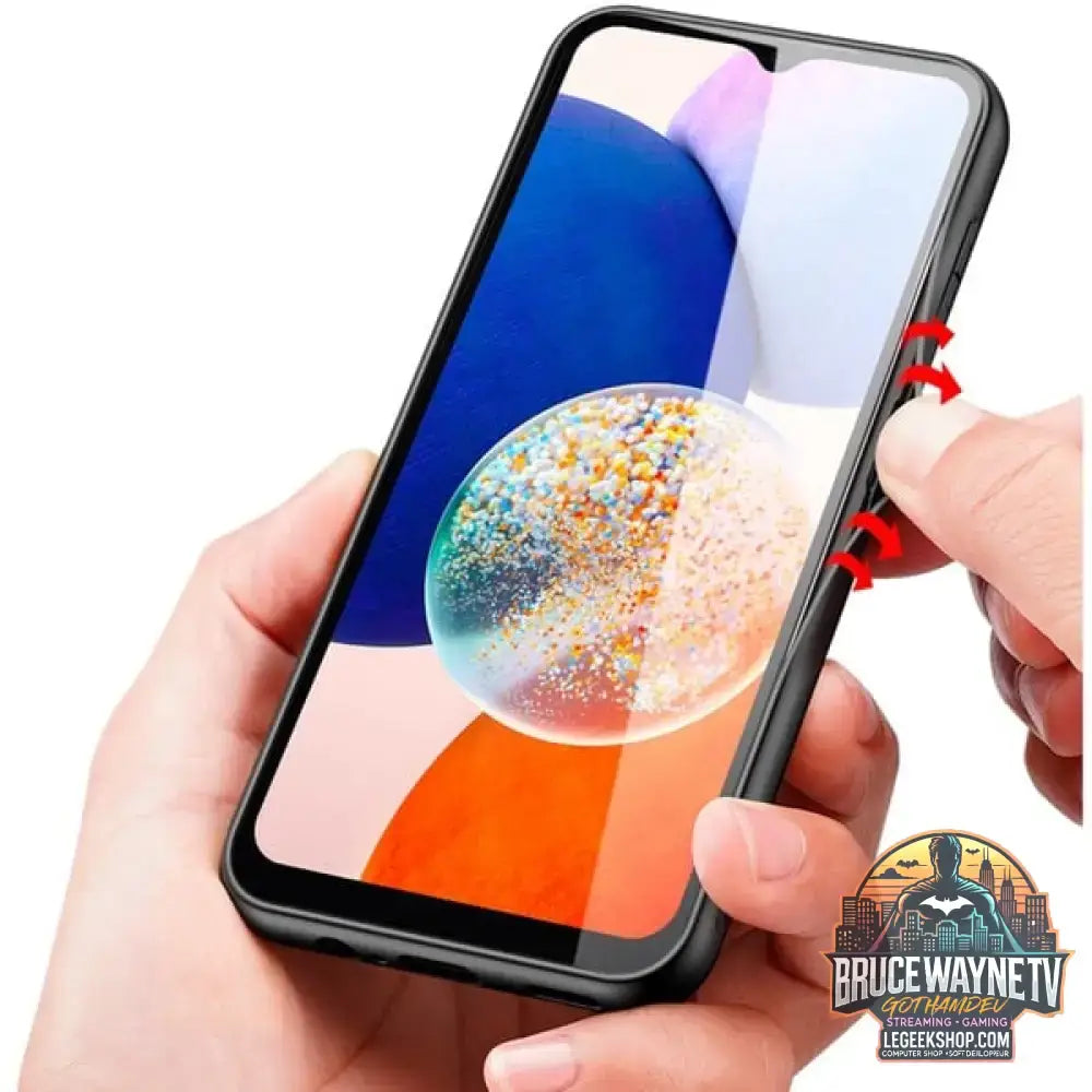 Nevox StyleShell NYLO, Handyhülle schwarz, Samsung Galaxy A15 5G / A15 4G - Feature: Aussparung für Kamera - vue 3
