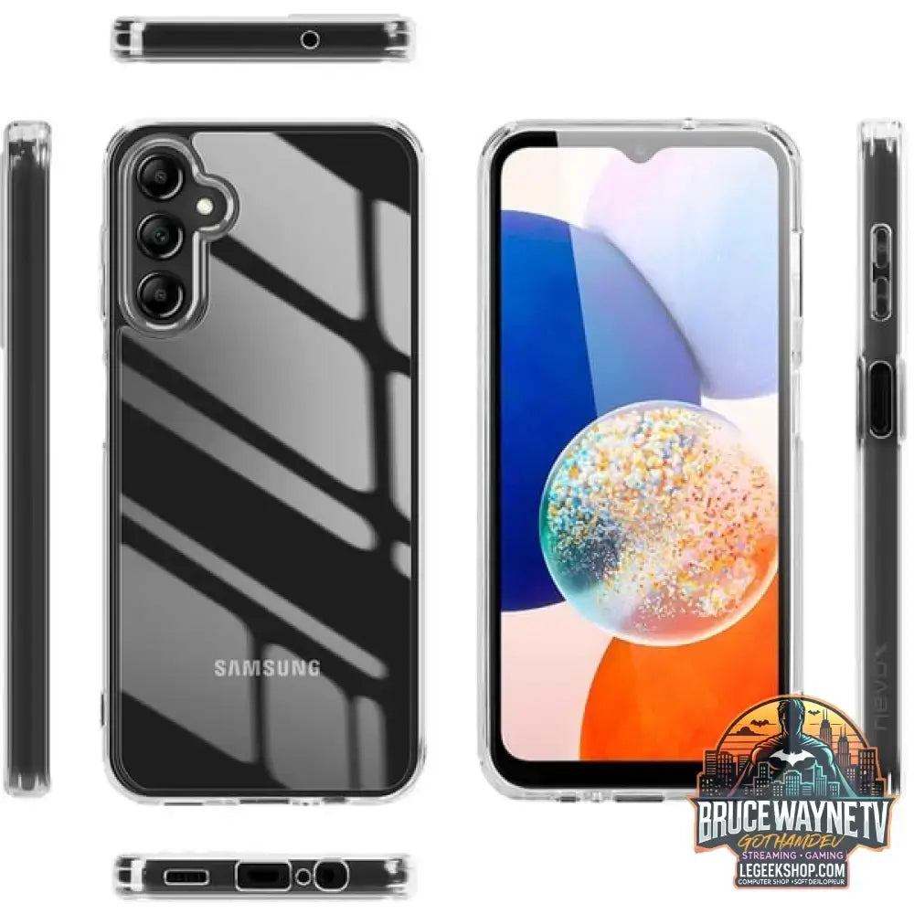 Nevox StyleShell SHOCKFlex, Handyhülle transparent, Samsung Galaxy A15 5G / A15 4G - Feature: Aussparung für Kamera - vue 3