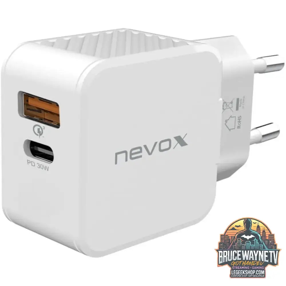 Nevox USB PD TYPE C + QC3.0 / PPS, Ladegerät weiß, 30 Watt - Nevox - vue 2