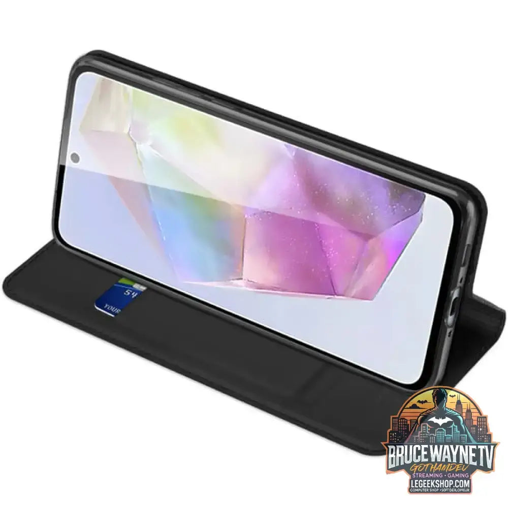 Nevox VARIO Series, Handyhülle schwarz, Samsung Galaxy A57 5G - Verschluss: Magnet - vue 3