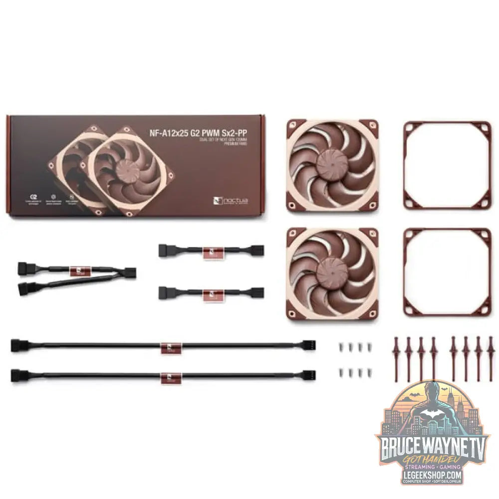 Noctua NF-A12x25 G2 PWM Sx2-PP, Gehäuselüfter - Noctua - vue 3