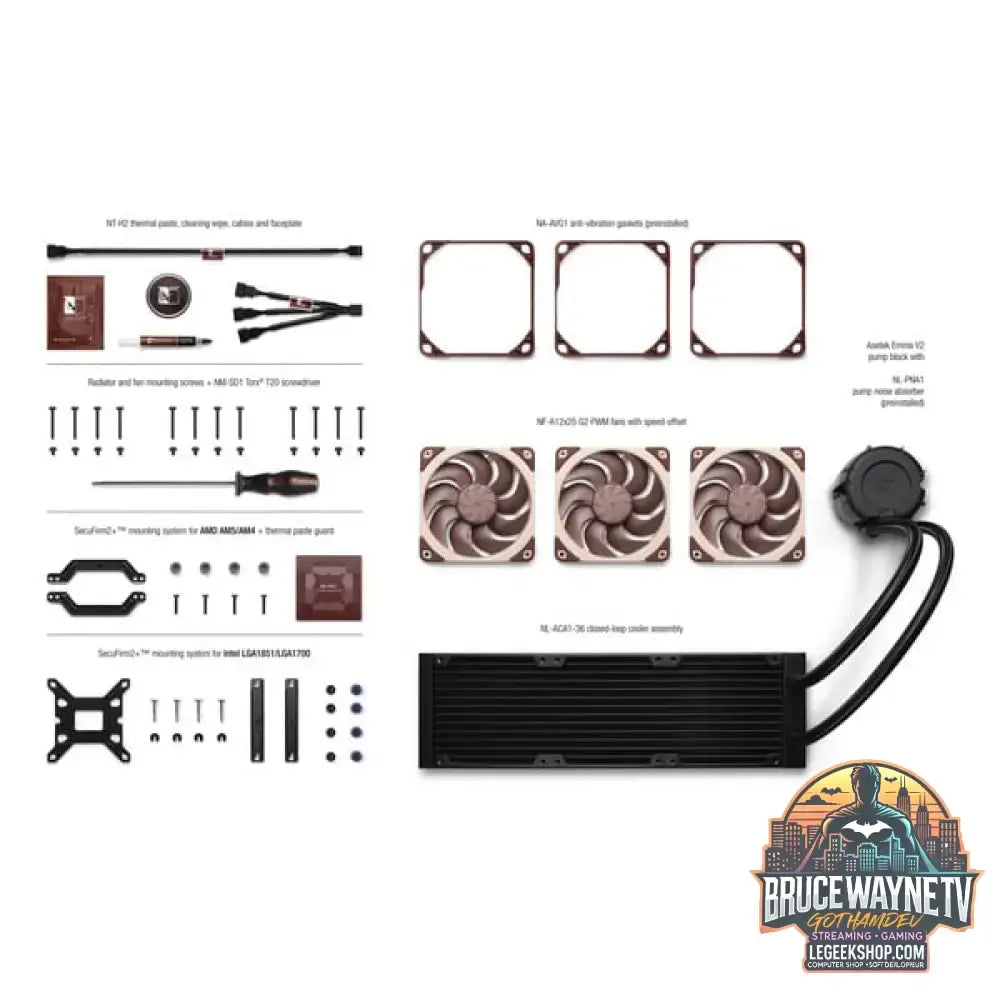 Noctua NL-LC1-36, Wasserkühlung schwarz/braun - Noctua - vue 4