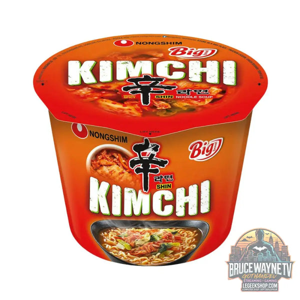 Nongshim Big Bowl Kimchi Shin Vegan nouilles goût kimchi de 112 g (pack de 16) - Snacks & boissons importés