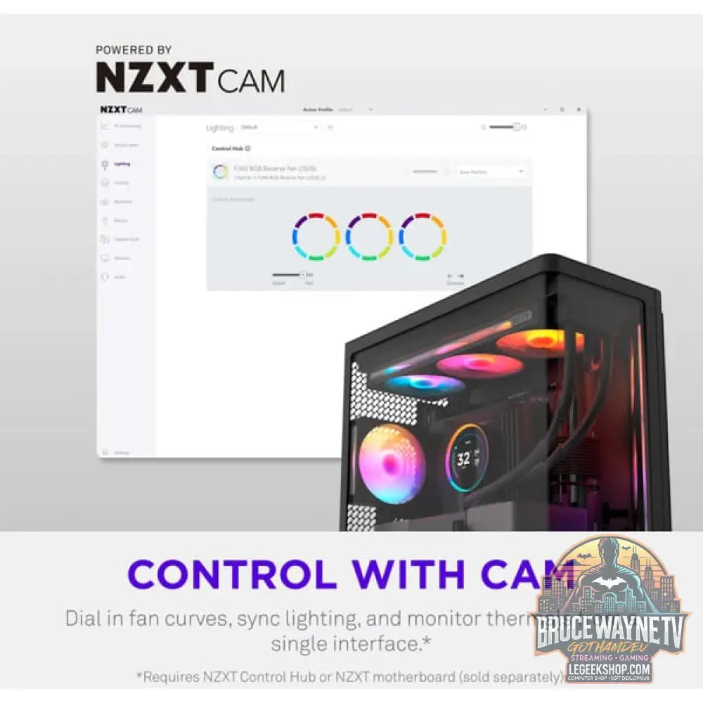 NZXT F120 RGB, Gehäuselüfter - NZXT - vue 7