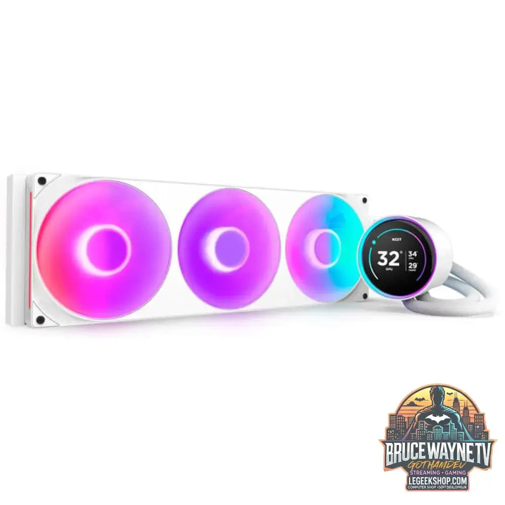 NZXT Kraken Elite 420 RGB 420 mm, Wasserkühlung weiß - NZXT - vue 2