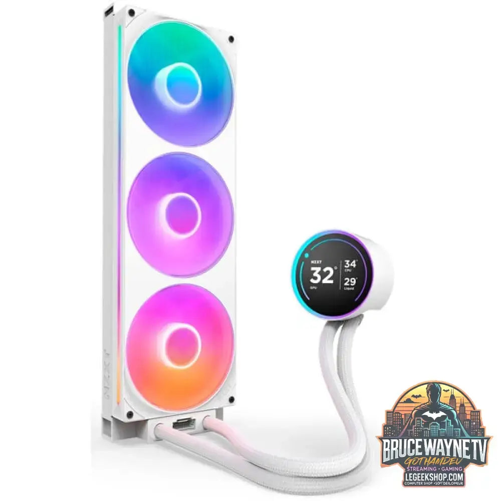 NZXT Kraken Elite 420 RGB 420 mm, Wasserkühlung weiß - NZXT - vue 3