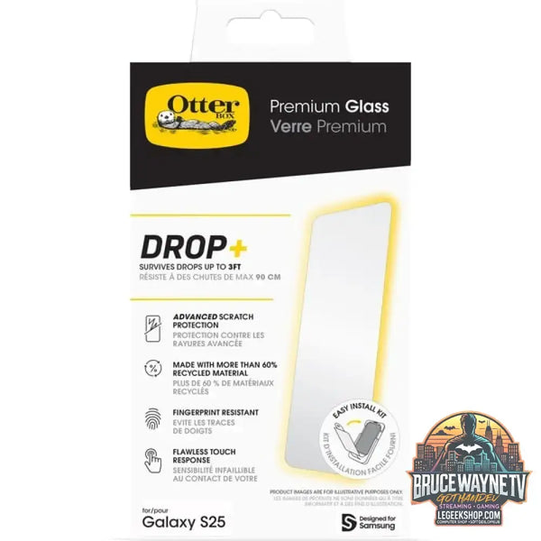 Otterbox Premium Glass ProPack, Schutzfolie transparent, Samsung Galaxy S25 - Beschaffenheit: Glänzend