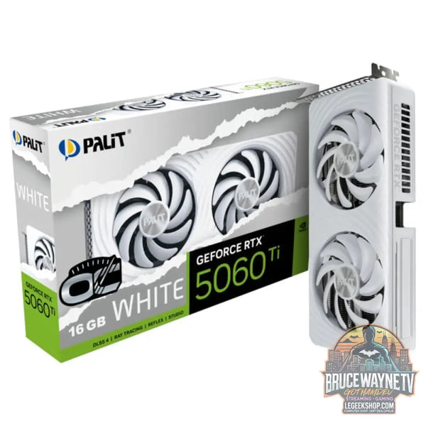 Palit GeForce RTX 5060 Ti OC WHITE 16GB, carte graphique blanc, DLSS 4, 3x DisplayPort, 1x HDMI 2.1 - Palit