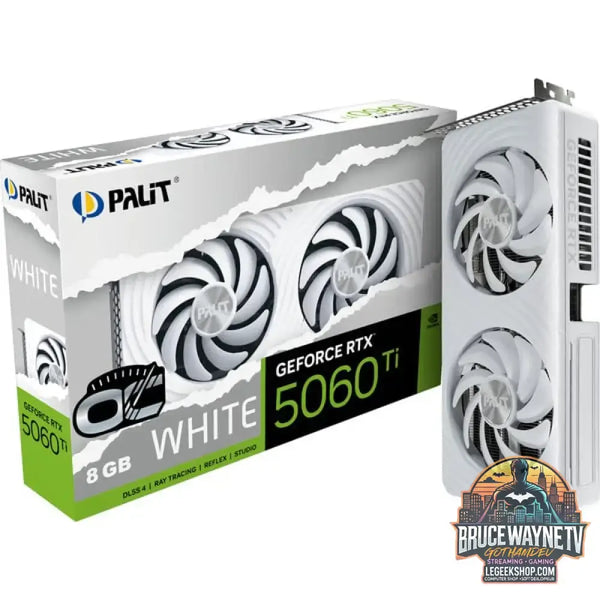 Palit GeForce RTX 5060 Ti OC WHITE 8GB, carte graphique blanc, DLSS 4, 3x DisplayPort, 1x HDMI 2.1 - Palit