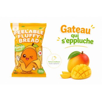 Peelable Fluffy Bread Mango 50 Gr x 32