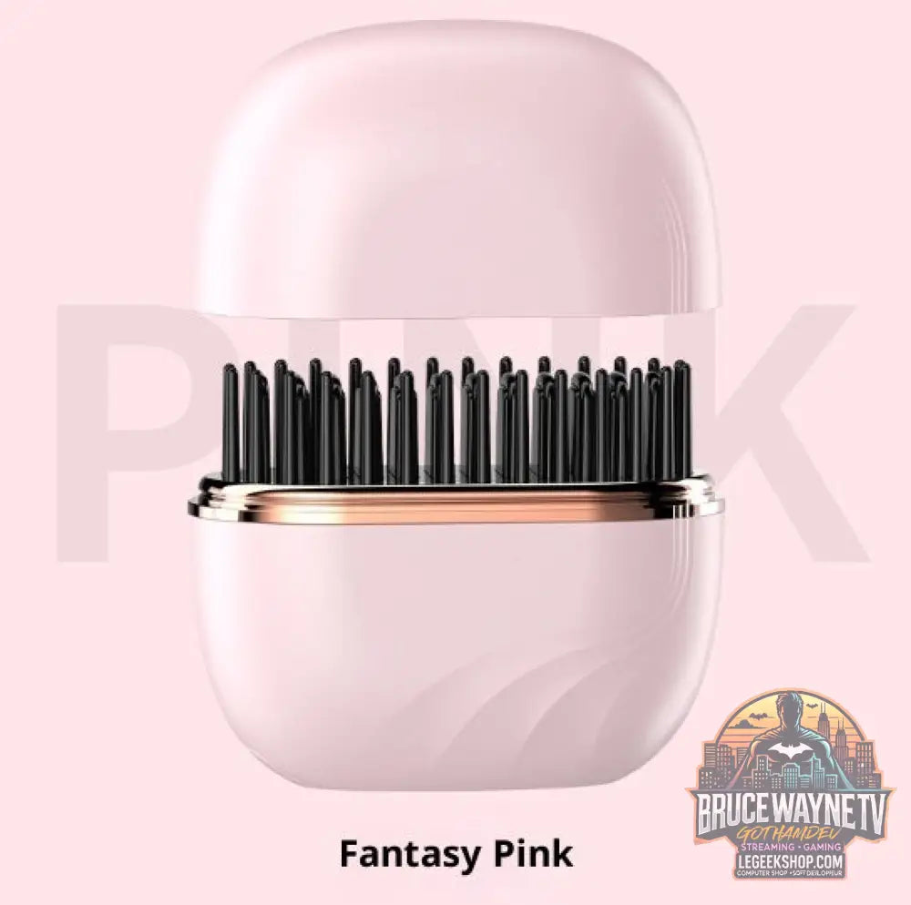 Peigne Lisseur Sans Fil Rechargeable Mini Portable - Pink - Peigne Lisseur