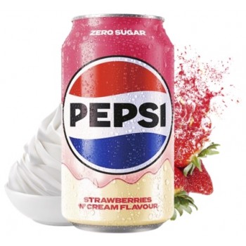 Pepsi Zero Sugar Strawberry & Cream 330 ml x 24