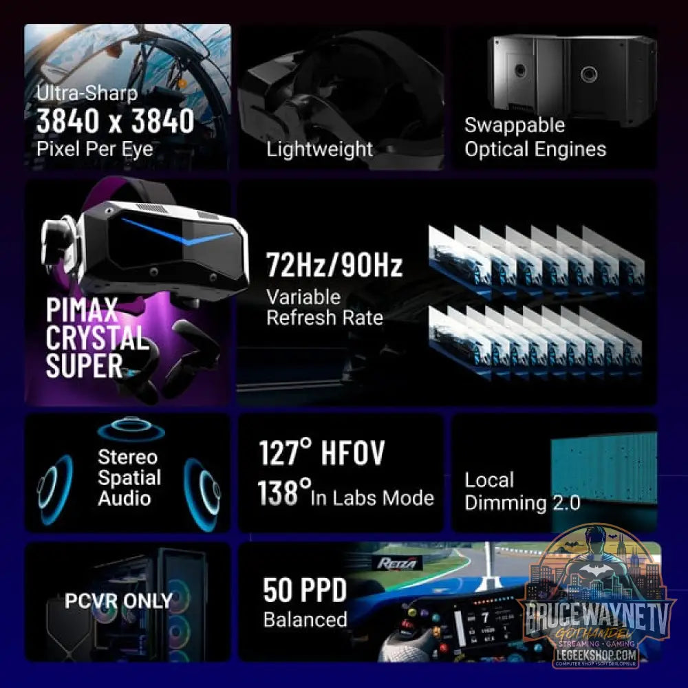 Pimax Crystal Super 50PPD, VR-Brille - Pimax - vue 2