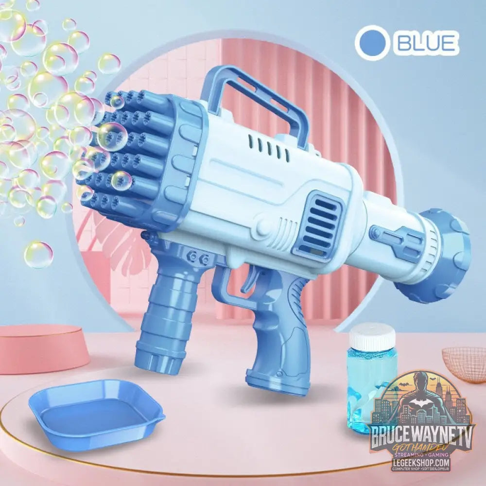 Pistolet Bulles Électrique 32 Trous Automatique Jouet Enfant - 32 Holes Bazooka Sky Blue - Jouet Bulles