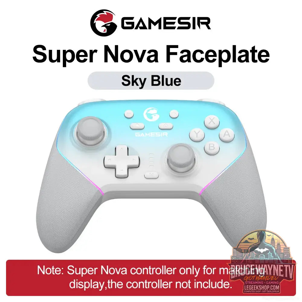 Plaque frontale magnétique GameSir pour manette Super Nova – Coque personnalisable capot supérieur multicolore - Sky