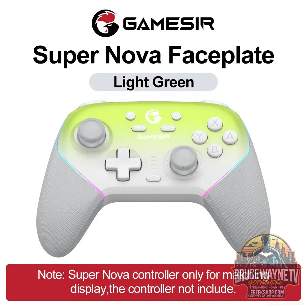 Plaque frontale magnétique GameSir pour manette Super Nova – Coque personnalisable capot supérieur multicolore - Light