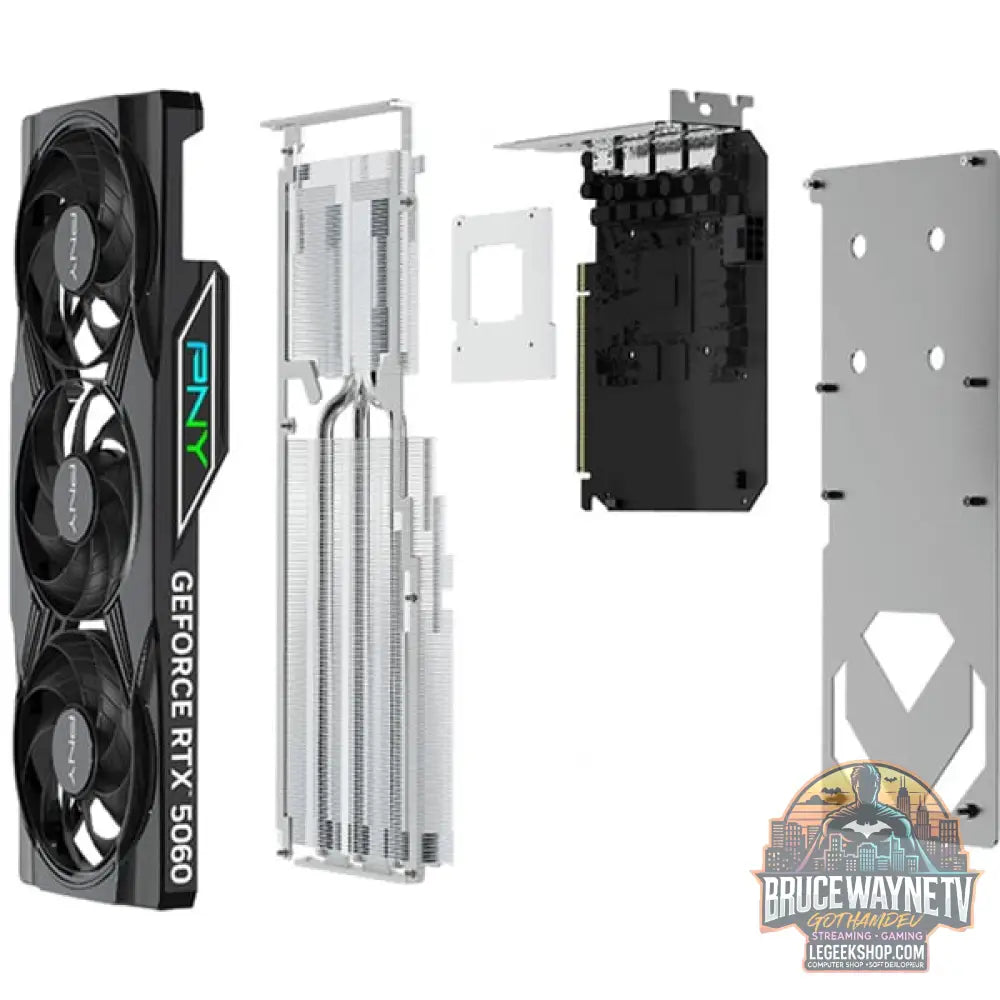 PNY GeForce RTX 5060 ARGB Triple Fan OC, carte graphique DLSS 4, 3x DisplayPort, 1x HDMI 2.1 - PNY - vue 9
