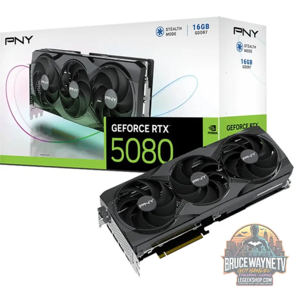 PNY GeForce RTX 5080, carte graphique DLSS 4, 3x DisplayPort, 1x HDMI 2.1 - PNY