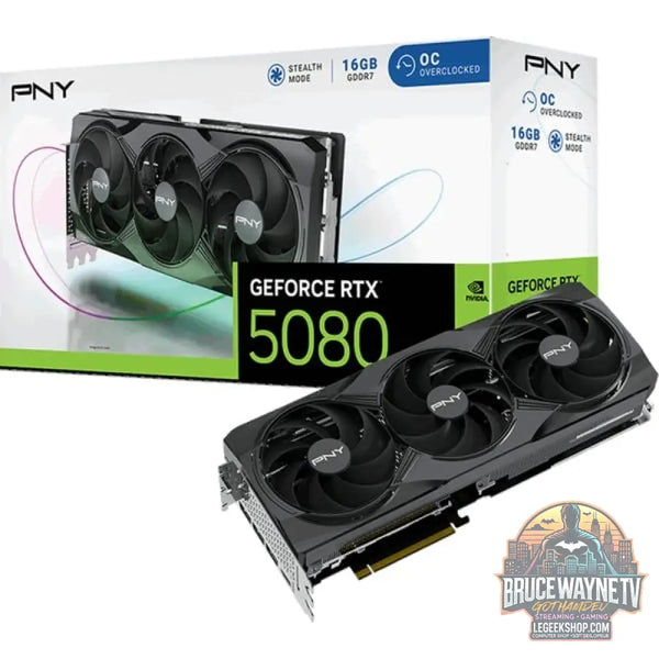 PNY GeForce RTX 5080 OC, carte graphique DLSS 4, 3x DisplayPort, 1x HDMI 2.1 - PNY