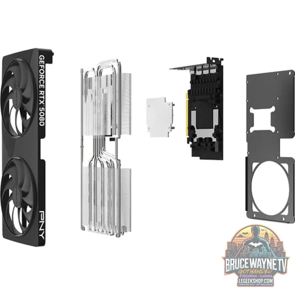 PNY GeForce RTX 5080 Slim OC, carte graphique DLSS 4, 3x DisplayPort, 1x HDMI 2.1 - PNY - vue 12