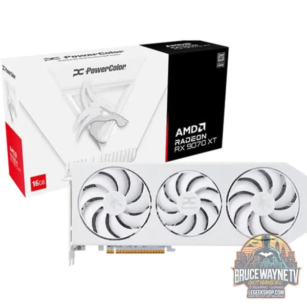 PowerColor Radeon RX 9070 XT Hellhound Spectral White OC, carte graphique blanc, RDNA4, GDDR6, 3x DisplayPort, 1x HDMI - PowerColor