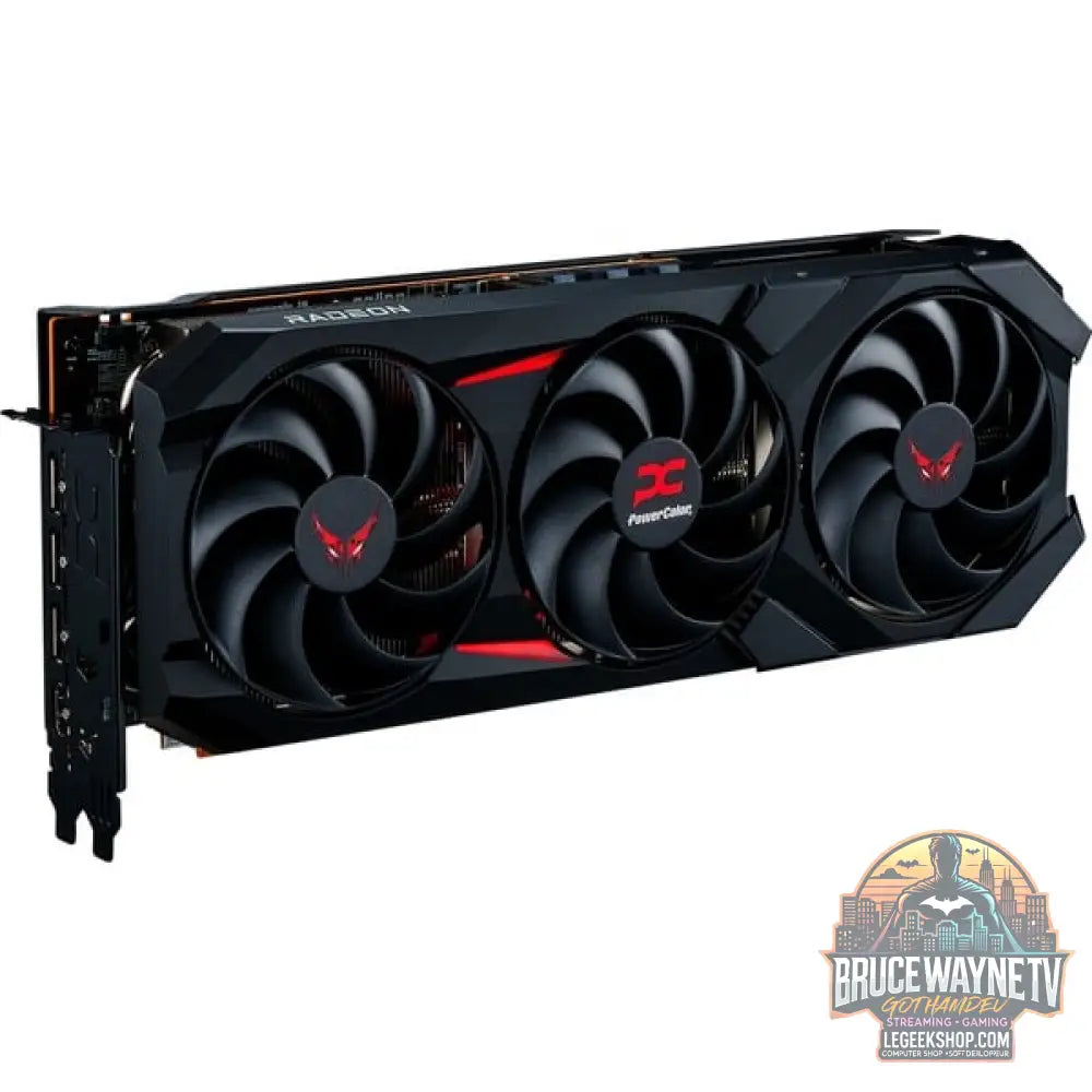 PowerColor Radeon RX 9070 XT Red Devil 16GB OC, carte graphique noir, RDNA4, GDDR6, 3x DisplayPort, 1x HDMI 2.1 - PowerColor - vue 3